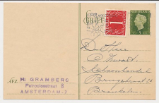 Briefkaart G. 291 a / Bijfrankering Amsterdam - Breukelen 1948