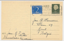 Briefkaart G. 313 / Bijfrankering Rotterdam - Belgie 1954