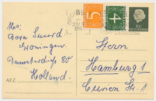 Briefkaart G. 313 / Bijfrankering Groningen - Duitsland 1956