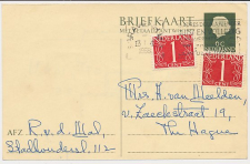 Briefkaart G. 314 A-krt. / Bijfrankering Locaal te Den Haag 1958