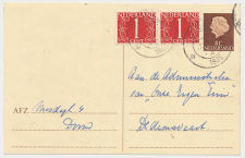 Briefkaart G. 325 / Bijfrankering Doorn - Dedemsvaart 1965