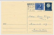Briefkaart G. 330 / Bijfrankering Nijmegen - Amsterdam 1966