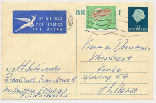 Briefkaart G. 336 / Bijfrankering Zuid Afrika - Venlo 1966