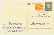 Briefkaart G. 342 / Bijfrankering Papendrecht - Dedemsvaart 1972