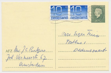 Briefkaart G. 342 / Bijfrankering Amsterdam - Dedemsvaart 1978