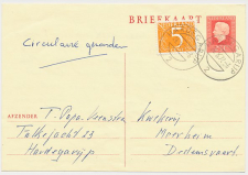 Briefkaart G.347 / Bijfrankering Hardegarijp - Dedemsvaart 1972