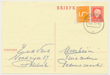 Briefkaart G. 347 / Bijfrankering Polsbroek - Dedemsvaart 1972
