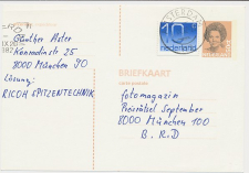 Briefkaart G. 360 a / Bijfrankering Amsterdam - Duitsland 1982