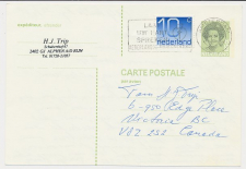 Briefkaart G. 361 / Bijfrankering Amsterdam - Canada 1988