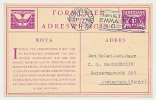 Verhuiskaart G. 9 Locaal te Amsterdam 1930