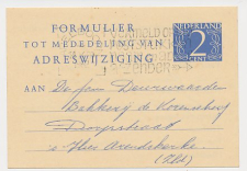 Verhuiskaart G. 22 Apeldoorn - s Heer Arendskerke 1952