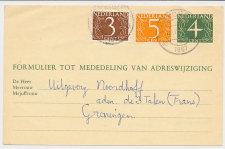 Verhuiskaart G. 26 Coevorden - Groningen 1967
