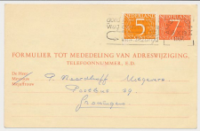 Verhuiskaart G. 30 Amsterdam - Groningen 1967
