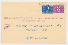 Verhuiskaart G. 32 Amsterdam - Groningen 1967