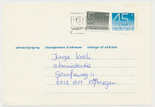 Verhuiskaart G. 46 Zwolle - Nijmegen 1984