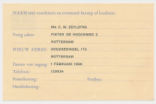 Verhuiskaart G. 24 Particulier bedrukt Schiedam 1956