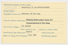Verhuiskaart G. 35 Particulier bedrukt Den Haag 1969