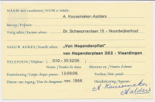 Verhuiskaart G. 35 Particulier bedrukt Vlaardingen 1968