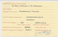 Verhuiskaart G. 36 Particulier bedrukt Haarlem 1971