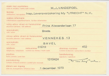 Verhuiskaart G. 38 Particulier bedrukt Bavel 1973