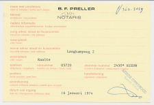 Verhuiskaart G. 38 Particulier bedrukt Zwolle 1974