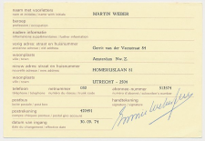 Verhuiskaart G. 39 Particulier bedrukt Amsterdam 1974