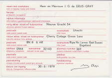 Verhuiskaart G. 44 Particulier bedrukt Utrecht 1979