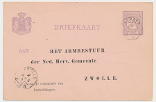 Briefkaart G. 23 Particulier bedrukt Dalfsen 1887 - Armbestuur
