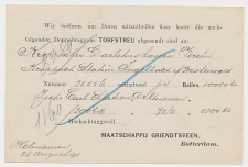 Briefkaart G. 27 Particulier bedrukt Rotterdam - Duitsland 1891