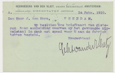 Briefkaart G. 80 a II Amsterdam 1910Particulier bedrukt 
