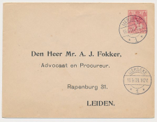 Envelop G. 14 Particulier bedrukt IJerseke / Leiden 1908 v.b.d.