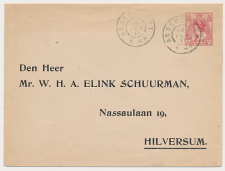 Envelop G. 14 Particulier bedrukt Assendelft / Hilversum 1911