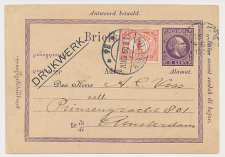 Briefkaart G. 2 b V-krt. Particulier bedrukt Rotterdam 1909