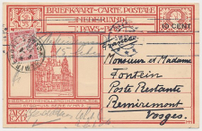 Briefkaart G. 214 h Haarlem - Frankrijk 1927 Poste Restante