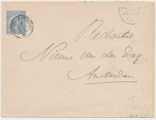 Envelop G. 6 a Treinstempel Amsterdam-Antwerpen - Amsterdam 1898
