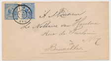 Envelop G. 5 / Bijfrankering Amsterdam - Belgie 1897