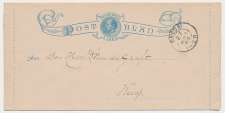 Postblad G. 1 Breda - Weesp 1893