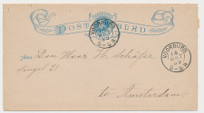 Postblad G. 1 Voorburg - Amsterdam 1895