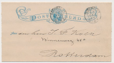 Postblad G. 2 a Dordrecht - Rotterdam 1894