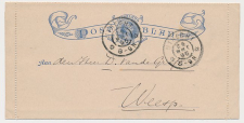 Postblad G. 2 b Utrecht - Weesp 1895