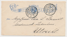 Postblad G. 2 b Dordrecht - Utrecht 1896