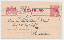 Postblad G. 10 s Gravenhage - Haarlem 1907