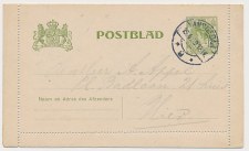 Postblad G. 11 Locaal te Amsterdam 1909