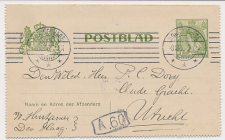 Postblad G. 11 s Gravenhage - Utrecht 1908