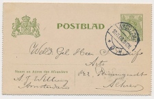 Postblad G. 11 Locaal te Amsterdam 1908 - Firma blinddruk