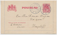 Postblad G. 12 Lemmer - Hengelo 1910