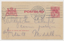 Postblad G. 12 Amsterdam - Middelburg 1908