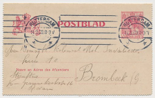 Postblad G. 12 Rotterdam - Bronbeek Arnhem 1908