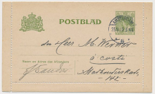 Postblad G. 13 Locaal te Amsterdam 1909
