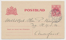 Postblad G. 14 Heerde - Amersfoort 1912